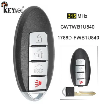 KEYECU 315MHz CWTWB1U840 Yedek Akıllı Uzaktan Anahtar Fob 3 + 1 4 Düğme Nissan Sentra için 13-2019 Versa 2013-2018 Yaprak 2013-2016