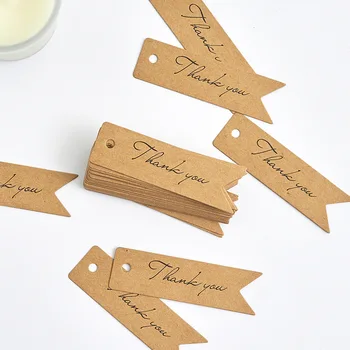 Hediye keseleri askılı etiketler 200 adet Teşekkür Ederim Aşk Tasarım Şeker Kurabiye Kutuları Fiyat Etiketi Kraft Kağıt Etiket Hediye Paketleme Parti Malzemeleri