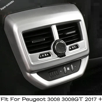Lapetus Arka Kol Dayama Kutusu Klima AC Havalandırma Çıkışı Trim Aksesuarları İç Peugeot 3008 İçin Fit 3008GT 2017-2022