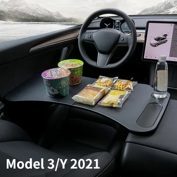 Yeni Araba Katlanabilir Dizüstü Bilgisayar Çalışma Masası İçin Özelleştirilmiş Tesla Modeli 3 Model Y 2017-2021 Aksesuarları