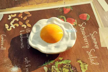 Haşlanmış Yumurta Kızarmış Yumurta Komik 3D Reçine Buzdolabı buzdolabı mıknatısı Dekorasyon Zanaat HEDİYE