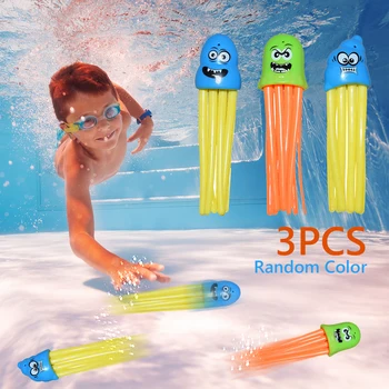 3 adet Çocuklar Bitkiler Oyuncak Spor Yüzme Havuzu Ahtapot Şekli Dalış Eğitim Oyuncaklar Çocuk Yaz Oyun Hediyeler Rastgele Renk