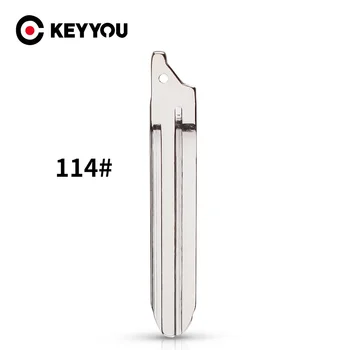 KEYYOU 10X114 # Çevirme Uzaktan itmeli anahtar 2014 Toyota İçin Uzaktan anahtar Boş NO. 114 itmeli anahtar