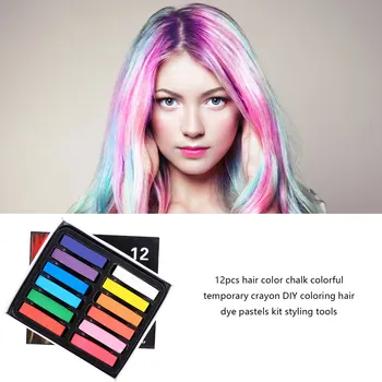 Geçici 24 Renk Boya Kalemi Saç toksik Olmayan Saç Rengi Tebeşir Boya Pastel Sopa DIY Styling Araçları Kızlar Çocuklar İçin Parti Cosplay